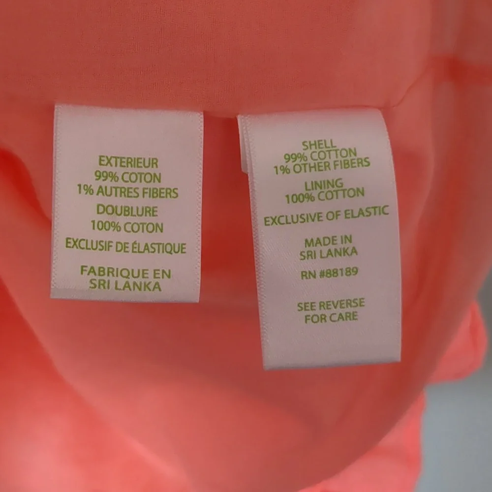 Lilly Pulitzer Louisa Dress Papaya Punch Metallic Stripe Cotton Belted-Size M - Picture 7 of 7